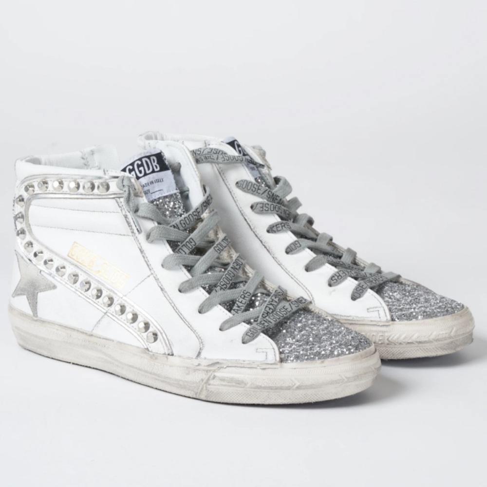 Silver Sparkle Golden Goose